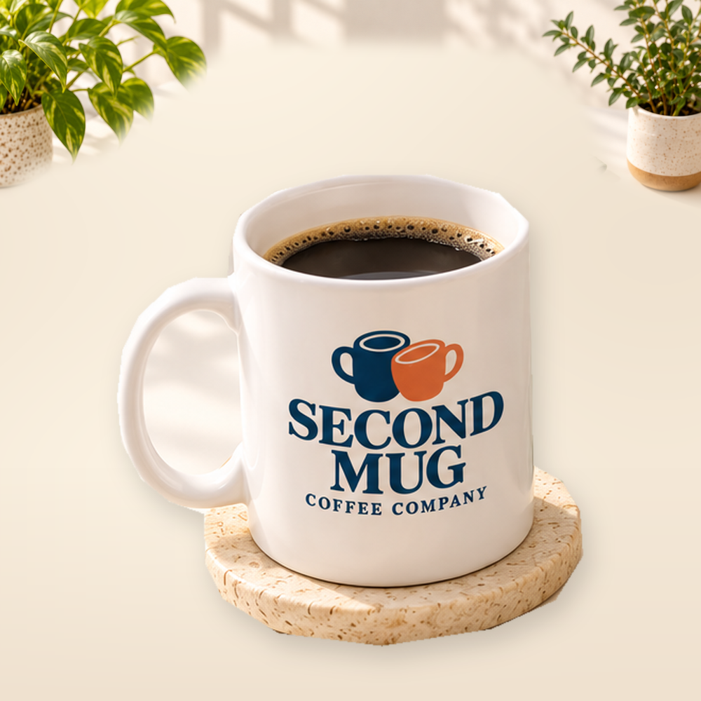 Illustration of a Second Mug company mug